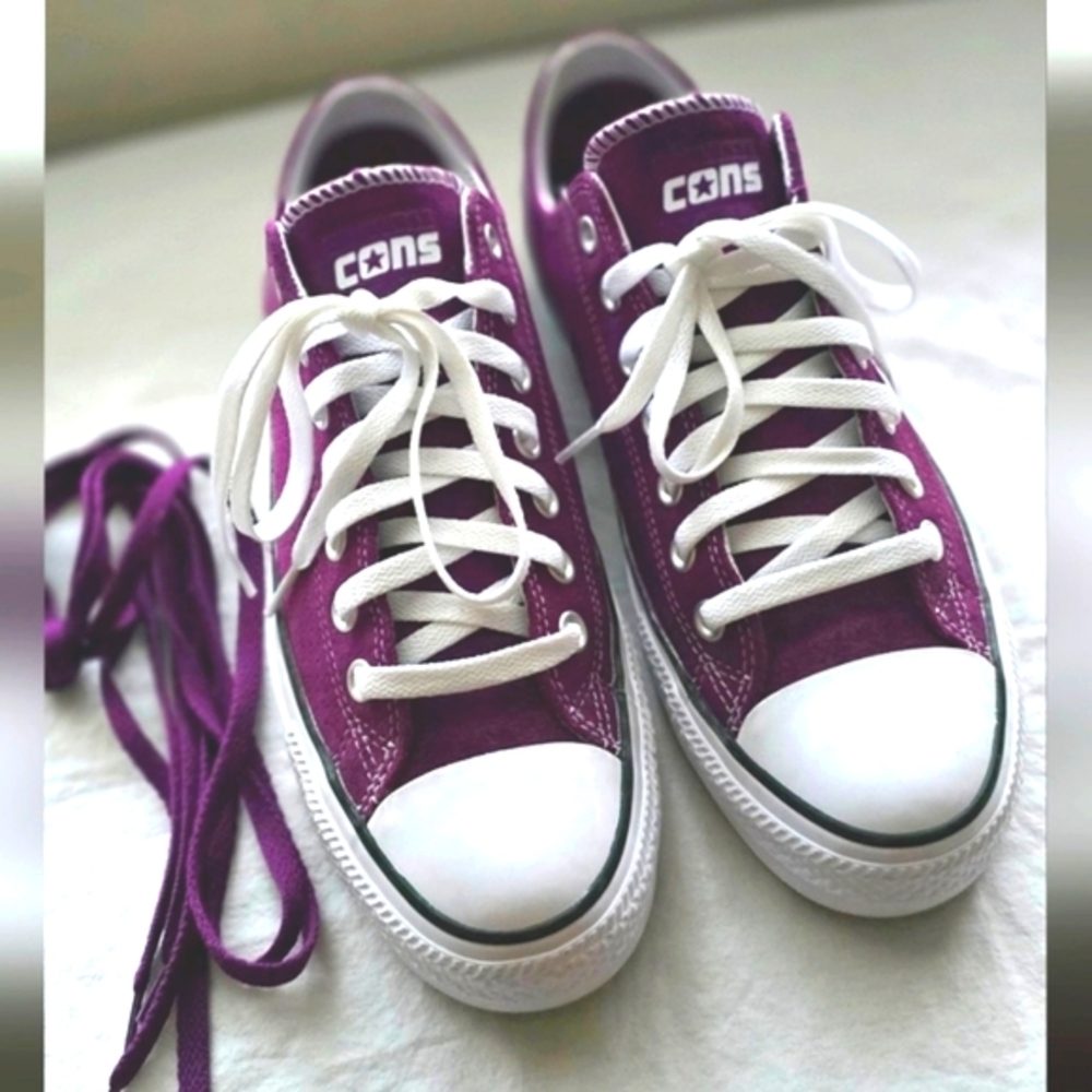 Purple Chuck Taylor Pro Converse "Cons", Size 9 Men's 11 Womens,